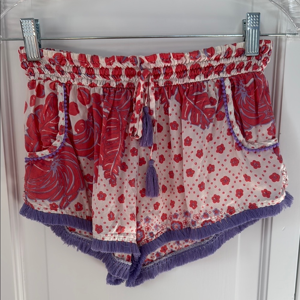 Poupette St Barth Pink and Purple Lulu Boxer Shorts